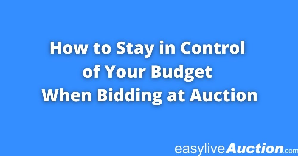 How to Stay in Control of Your Budget When Bidding at Auction